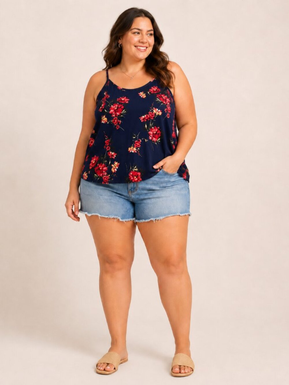 EUC KUT from the Kloth Plus Size 18W Denim Cutoff Shorts Raw Frayed Hem